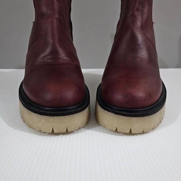 Free People Burgundy Heeled Boots - Picture 5 of 12